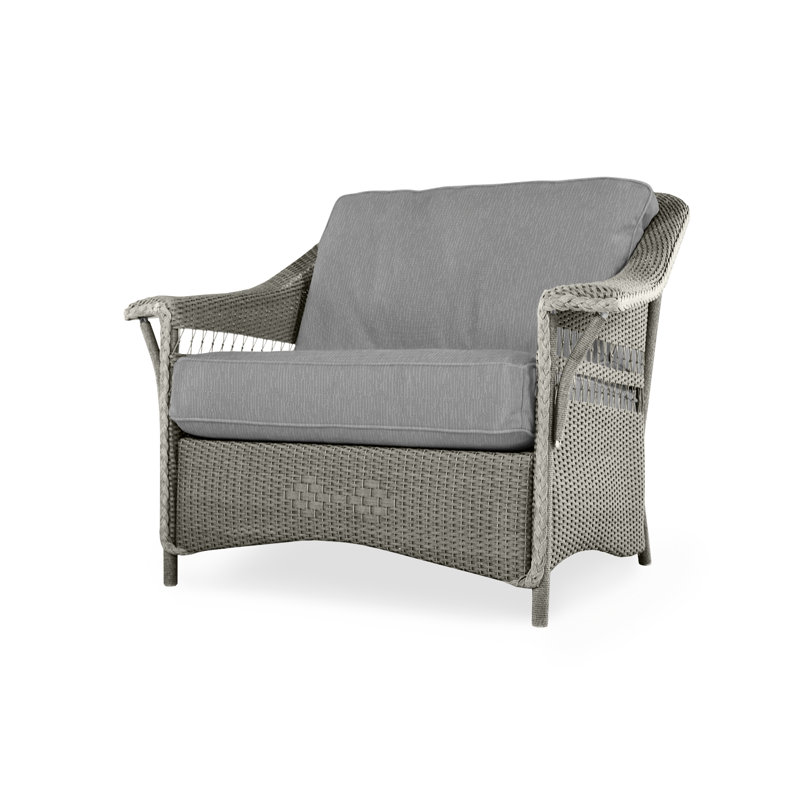 Nantucket Outdoor Lounge Chair, Bebot Sisal, Pewter