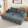 Latitude Run 86"W Corduroy Upholstered Cloud Sleeper Sofa Bed Glauser Deep Seat Oversized Chaise Lounge Indoor