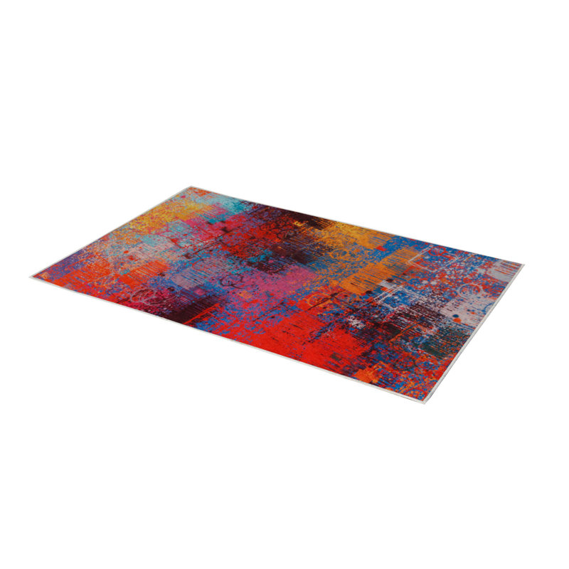 Premium Hall Carpet, 3.3 x 6.6 Feet, 100% Polyester, 0.3 in Pile Height | Antibacterial, Non-Slip Underside, Machine Washable | Elegant 3D Digital Print Design, Perfect for Entryways & Living Rooms