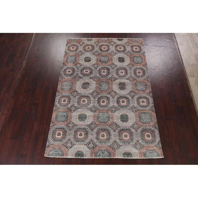 Tapis en laine à teinture végétale Gabbeh Kashkoli noué à la main 6 x 10