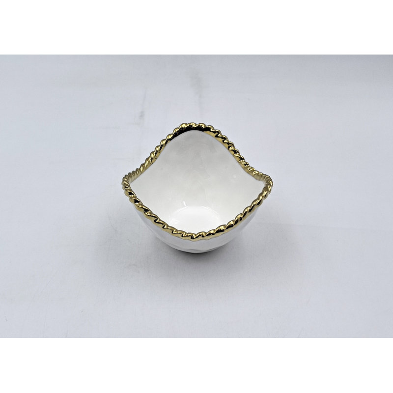 4" Ceramic Rope Mini Snack Bowl