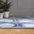 Circles of Blue I Washable Geometric Art Area Rug size 8'x10', Softness with Non-Slipping Backing