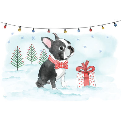 Christmas Boston Dog by Mollie B.