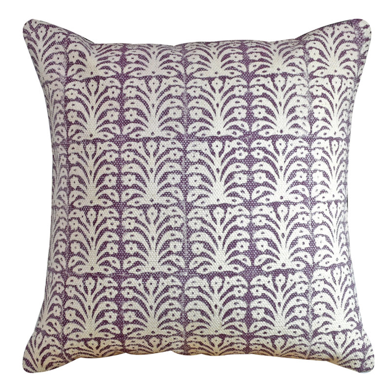 Floral Cotton Throw Pillow