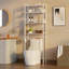 Calirose 23.6" W x 68 "H x 9.4" D Over The Toilet Storage with 4-tier shelf & 4 hooks-875606902