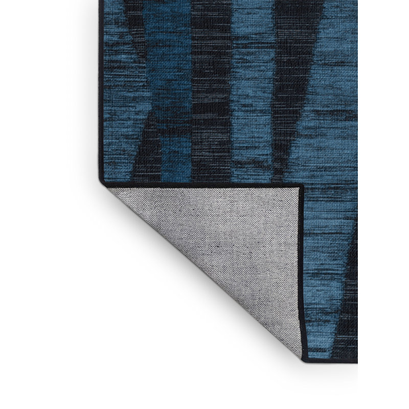 Tapis abstrait gris lavable à la machine, Carré 4 pi