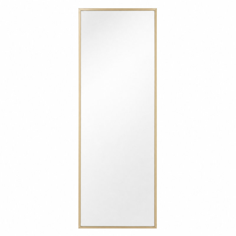 Miroir de plancher pleine longueur en aluminium et miroir mural Nano, Gold, Rectangulaire