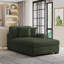 Chaise longue moderne rembourrée avec deux coussins et pieds en bois massif l 42,2 po Yalisa-1837404261-1853556373