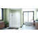 Flex 60" W x 34" D x 78" H Semi-Frameless Square Tub Enclosure with Fixed Panel and Base Included