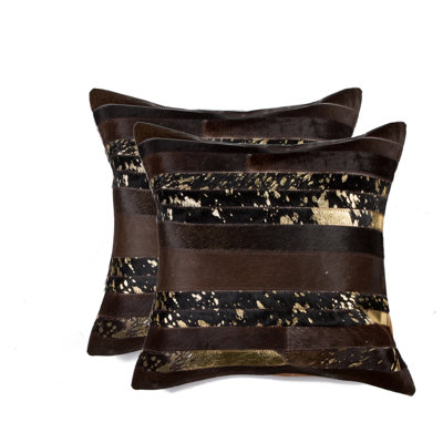 Madrid Leather Throw Pillow