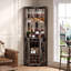 Grande armoire à vin de style campagne avec porte de grange 72 "