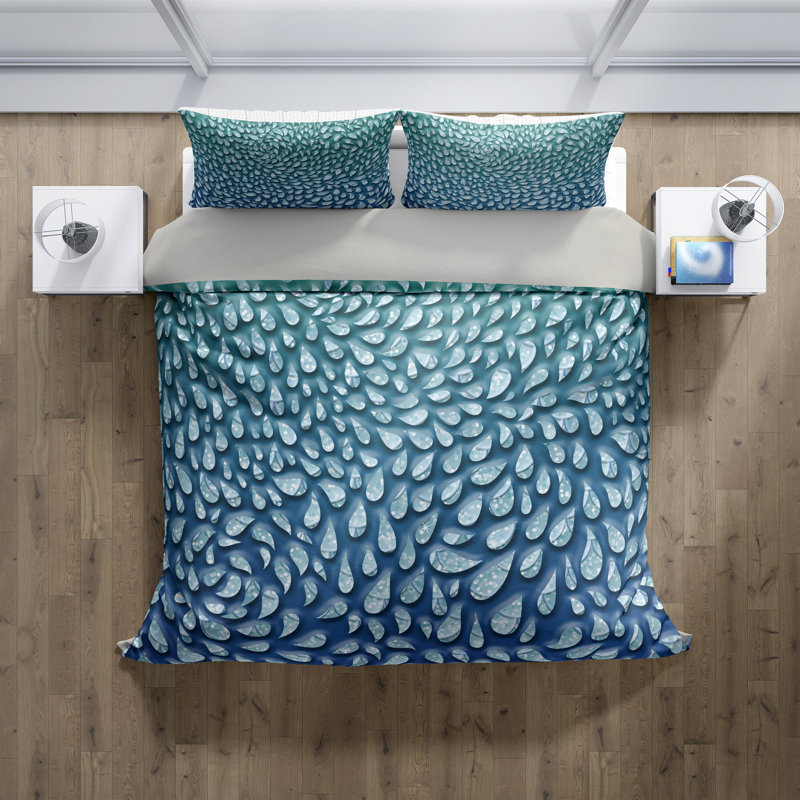 Polyester Paisley Duvet Cover, Queen Duvet Cover + 2 Shams