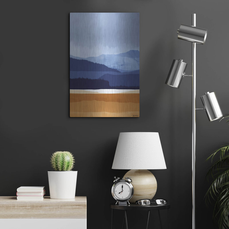 Ivy Bronx «Abstract Mountain Landscape» par Momart, art mural en métal, H 24 po x l 16 po