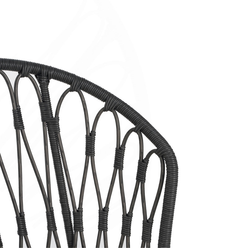 Chaise, 2 pièces avec 2 coussins, gris