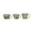 Cleante Stoneware Mug Set with Rust Finish, Multicolor, Set of 3