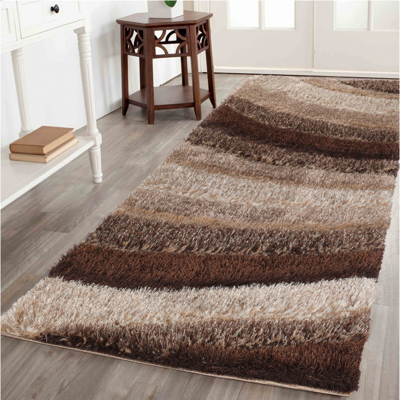 Boise Geometric Shag Area Rug, Runner 60 x 220cm