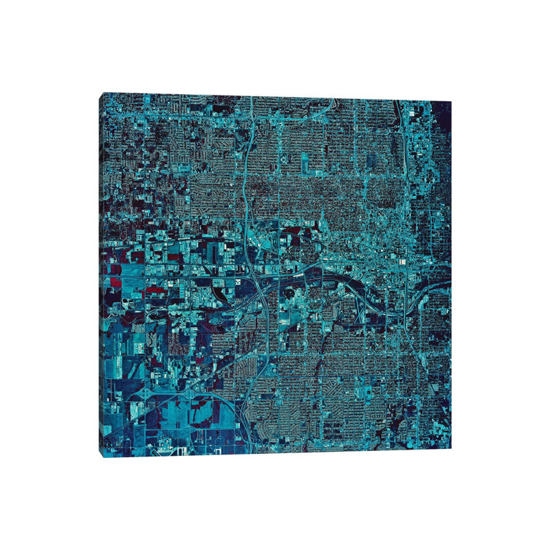 Oklahoma City, Oklahoma I 1 Piece Wrapped Canvas Wall Art, 93.98 cm H x 93.98 cm W x 1.91 cm D