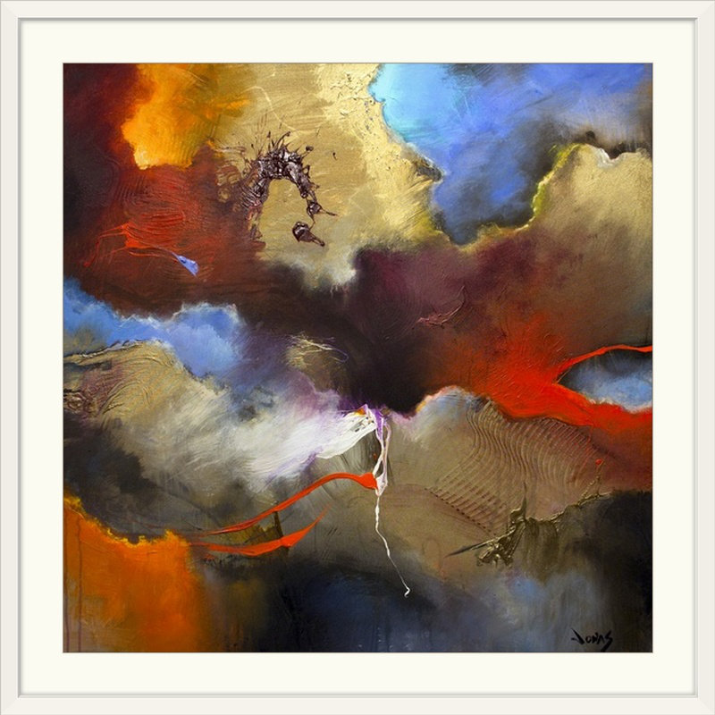 «Cosmic Voyage 199» par Frioucheburg, impression, H 38 po x l 38 po x P 1 po, Cadre blanc