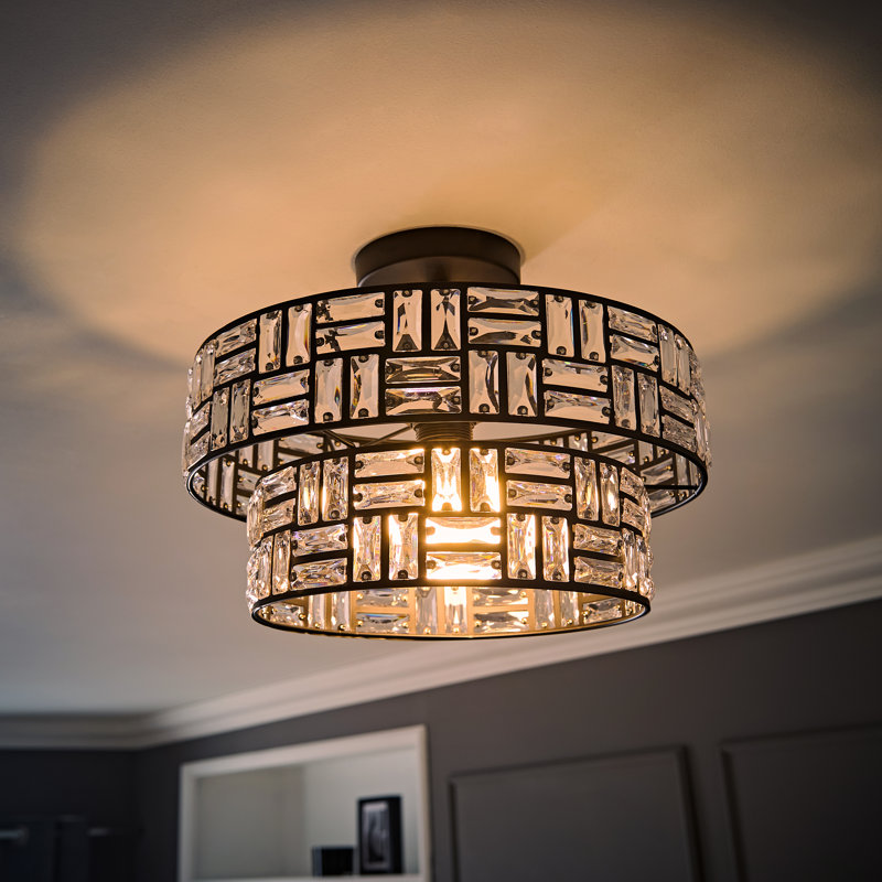 Adreona Flush Mount, Polished Chrome, Yes