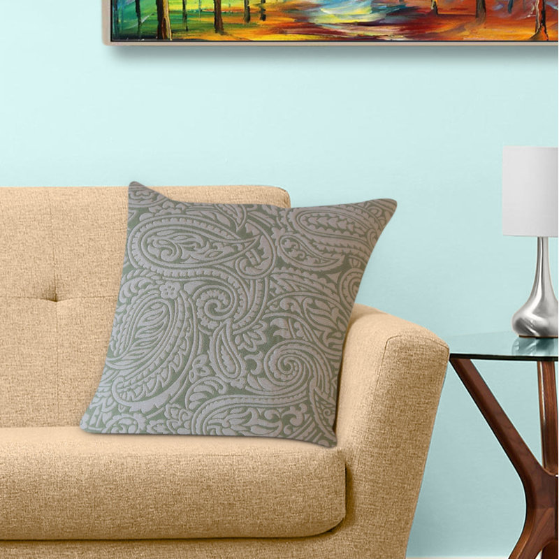 Coussin Halia, 22 po x 22 po, Coussin décoratif, Vert