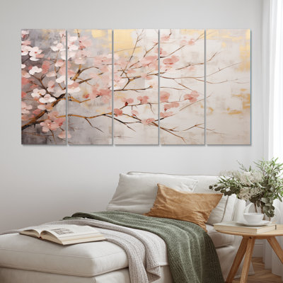 " Cherry Blossom Tree Whispers Of Pink " 5 - Pieces
