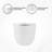  14inDia. Round Large Pure White Concrete Planters, Outdoor Indoor Modern Plant Pots, Lightweight, Heavy Duty, Weather Resistant, Seamless with Drainage Hole-160719467-160719464