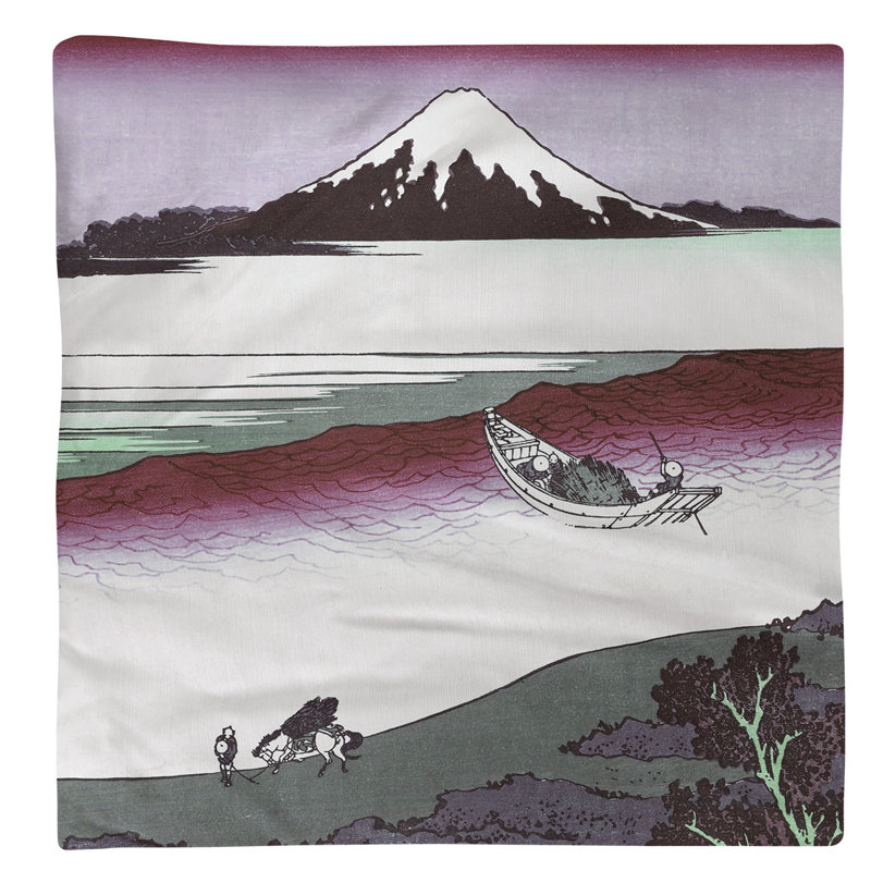 Katsushika Hokusai Cotton Square Napkin, Red