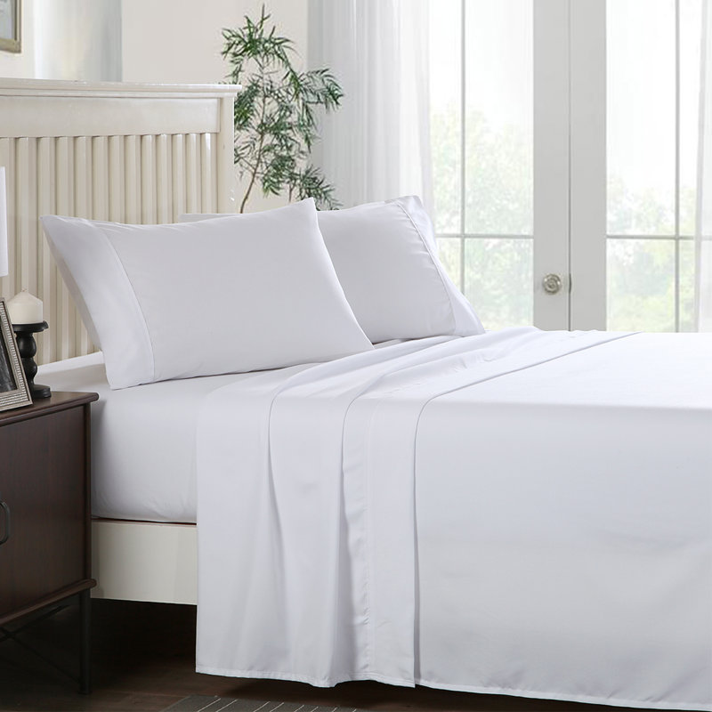 Microfiber Sheet Set, Queen, White