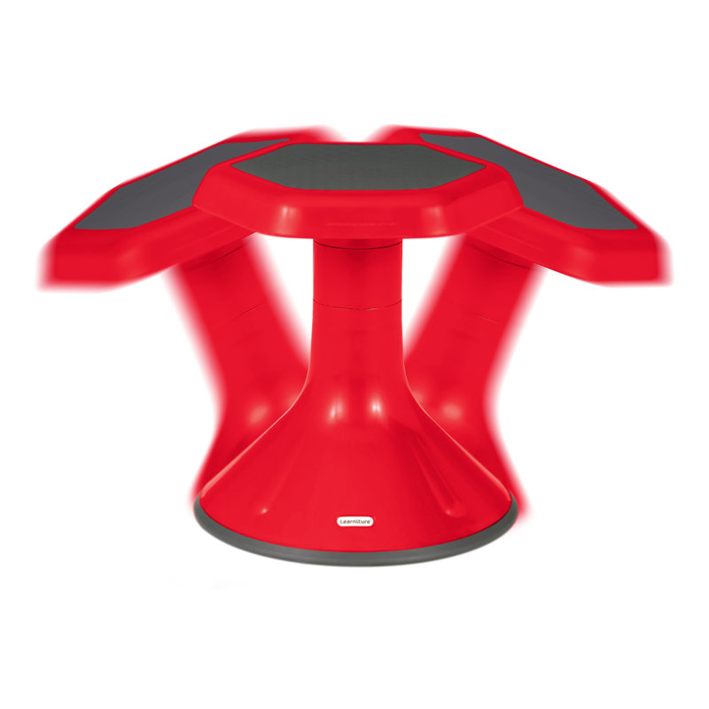 Plastic Backless Active Learning Stool, 20", Red