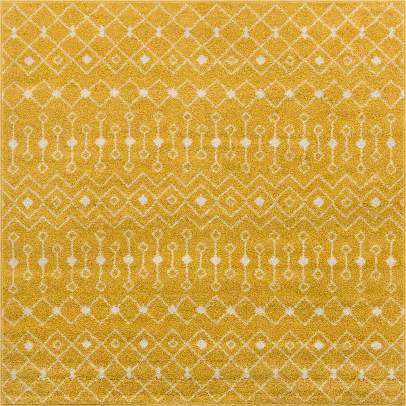 Geometric Indoor Rug, Square 7'10"