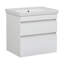 Meuble-lavabo mural moderne avec lavabo | Collection Niagara blanc ultrabrillant | Panneau de fibres à densité moyenne non toxique 24 po Collection simple 32 po