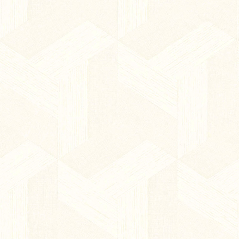 Galerie Synergy Geometric Wallpaper, White