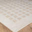 Beige Modern Shaggy Washable Rug, Chequered Anti-Slip Rug For Living Room, Dining Room, Bedroom, Kitchen-1883356441