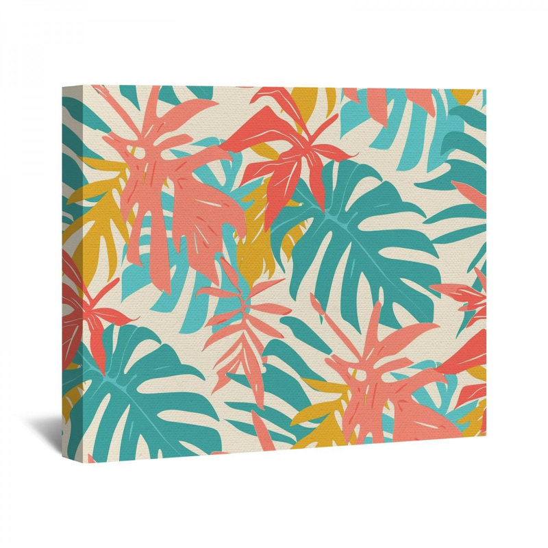 «Tropical Leaves» sur, H 11 po x l 14 po x P 3 po