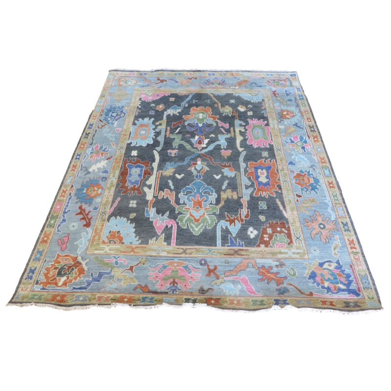 Tapis unique gris anthracite 8 pi 1 po x 9 pi 11 po