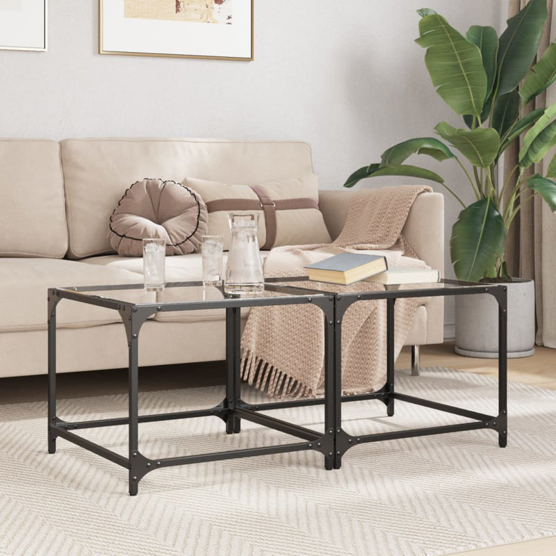 Alim Coffee Table, Transparent, 40cm H x 50cm L x 50cm W