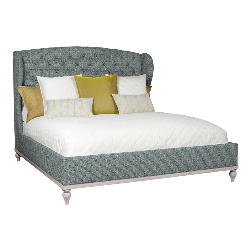 Emma King Bed, Tuck Cobalt, Dove Gray, No