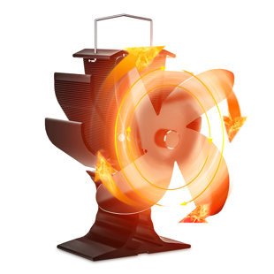 Slivek Wood Stove Fan Heat Powered, 8-Blades Twin Motor Double Heat Powered  Fireplace Fan Non-Electric Thermoelectric Fan EcoFan for Wood Burning