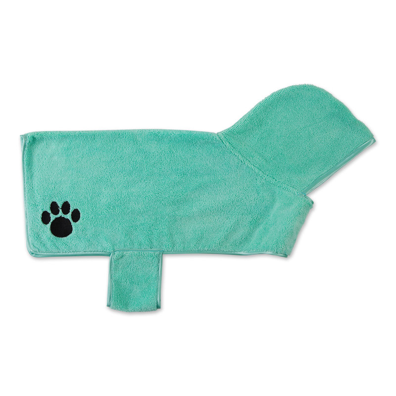 Couverture en polyester AQUA brodé PAW, Aqua, L 26 po x l 16 po
