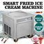 Machine à glaçons commerciale, machine à yogourt frit 1800 W, glace frite