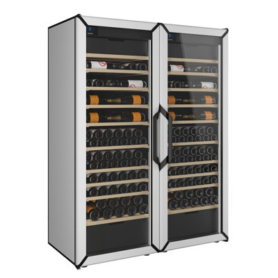 Goguette Dual Large Multi-Zone Wine Fridge – 300+ Bottle Capacity (White)