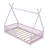 Wood House Bed With Fence-155139456