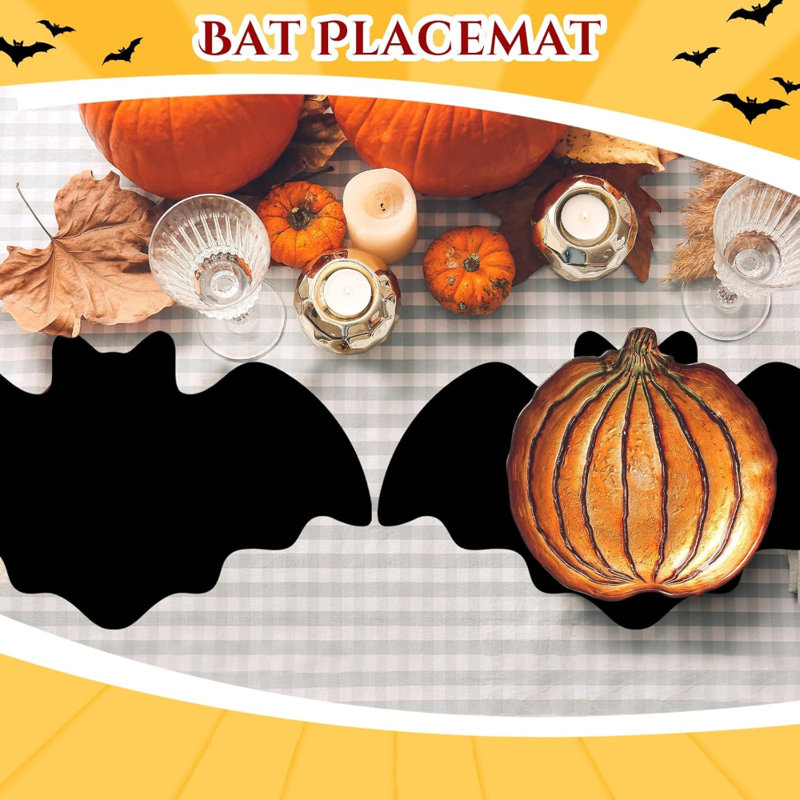 Ensemble de 6 napperons en cuir Halloween
