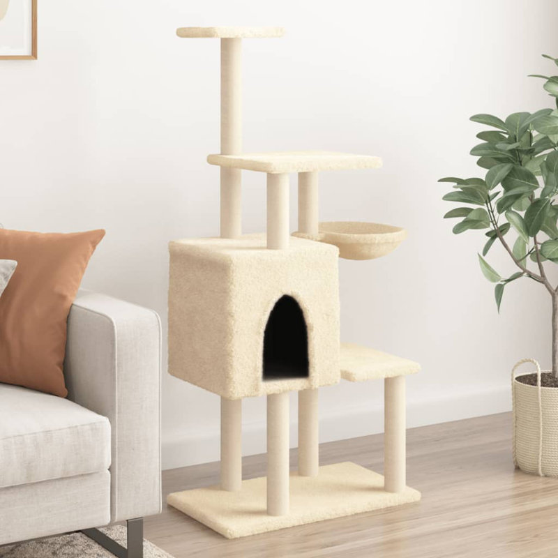 131cm H Cat Tree, Cream
