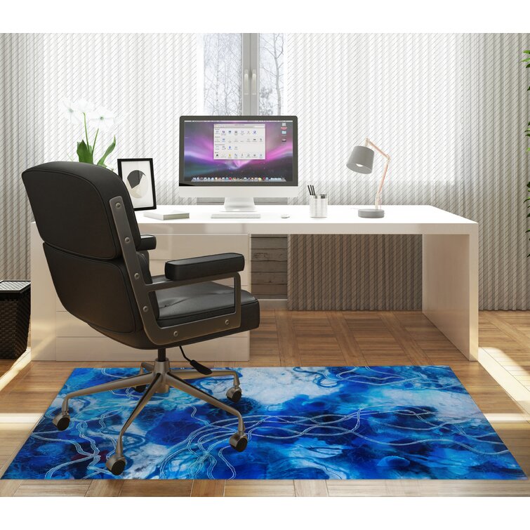 BEAUTYPEAK Rectangle Water Resistant Chair Mat with Straight Edge & Reviews