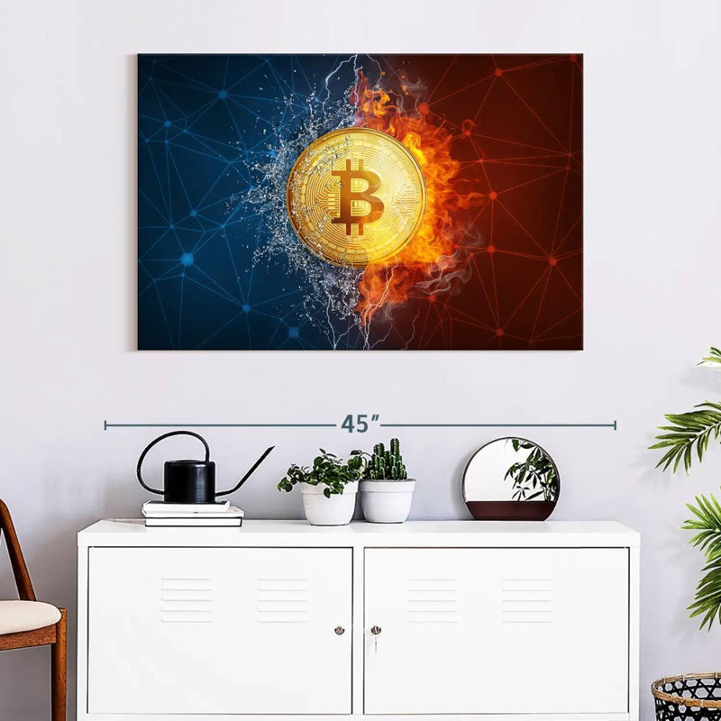 Bitcoin Duality, 26" H x 39" W