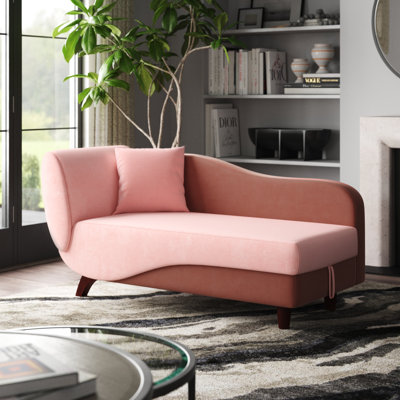 Gaven Armless Reclining Foam Chaise Lounge with Storage by Mercury Row Teen
