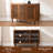 Jahey Modern 3-Door Storage Cabinet With Adjustable Shelves, Slatted Doors-368952915