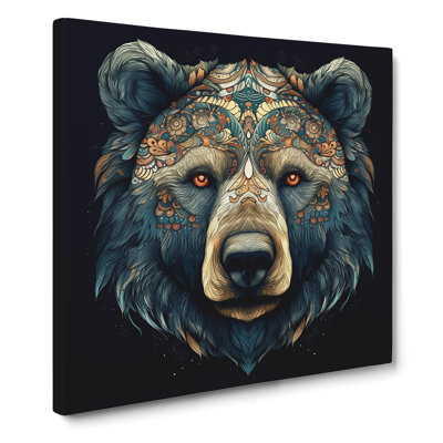 Bear Graphic Art No.2 - Wrapped Canvas