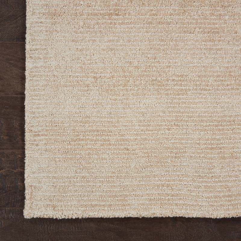 Tapis uni en lin touffeté à la main Zendejas, Rectangle 8 pi x 10 pi 6 po